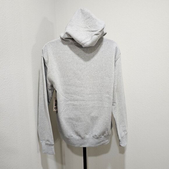NWT Halfway Dead HWD Logo Baddie Grunge Baggy Hoodie Mens M Gray Yellow Graphic - Picture 3 of 7